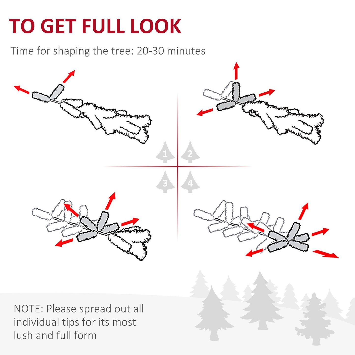 4ft Pre-Lit Optic Fiber Xmas Tree Artificial Spruce Tree Top Star